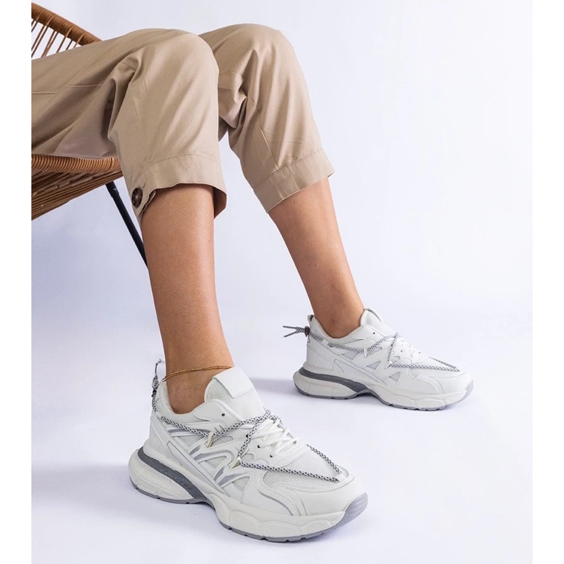 D/CEO Bílé dámské tenisky s masivní podrážkou Colunga bílý