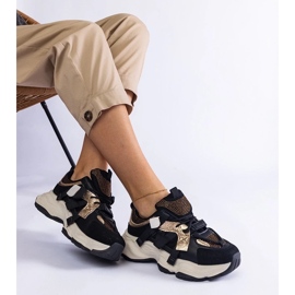 D/CEO Černé tenisky se zlatými vložkami Candra černá