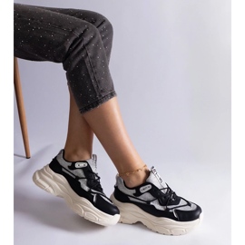 D/CEO Černé tenisky se třpytivými vsadkami Rigel černá