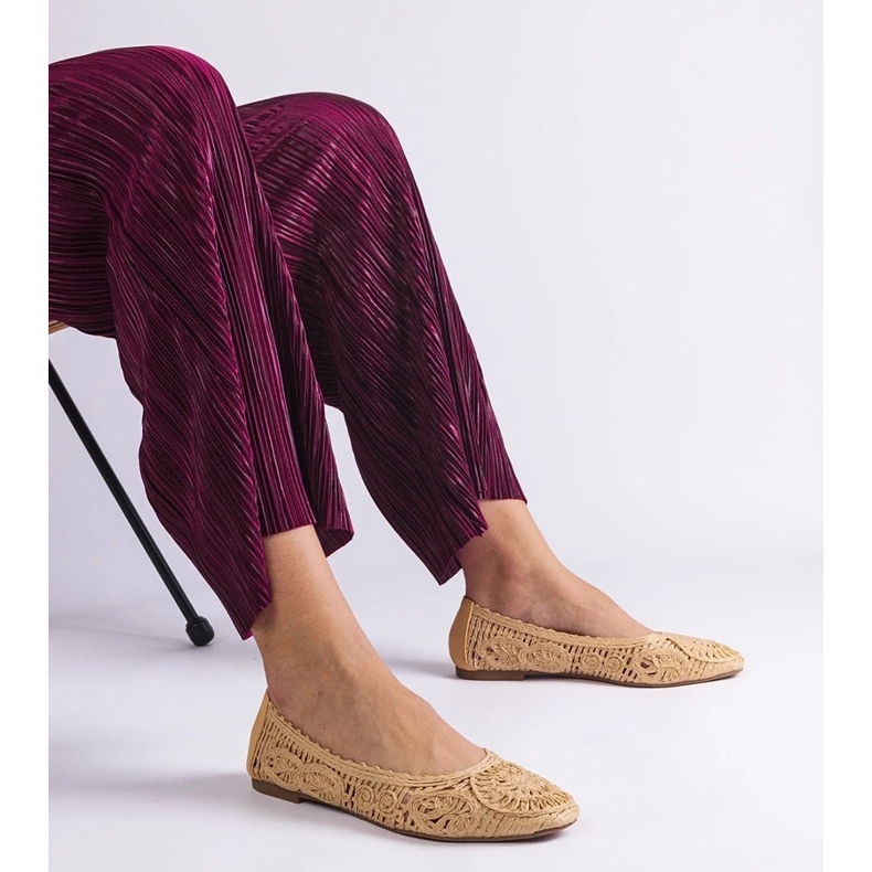 D/CEO Béžové pletené balerínky Salinela béžový