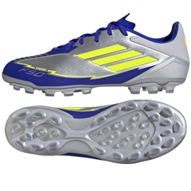 Adidas F50 League Messi 2G/3G AG JR8057 Silver-Blue Shoes stříbro
