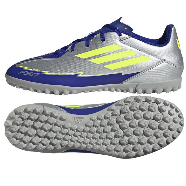 Adidas F50 Messi Club tf IH0917 Silver Shoes stříbrný