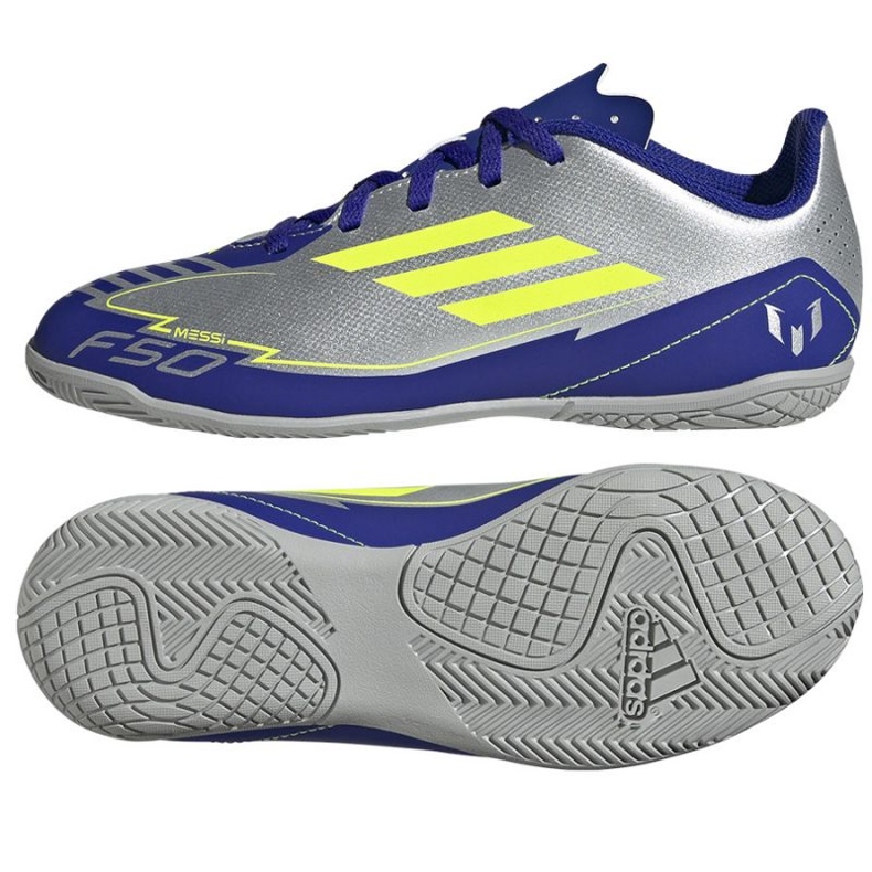 Adidas F50 Club Messi v IH0922 Silver Shoes stříbrný Adidas F50 Club Messi v IH0922 Silver Shoes stříbrný