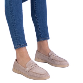 Brown Classic Openwork Mokasíny z Ekozamsz hnědý