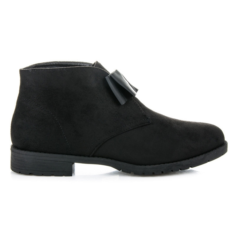 Ideal Shoes Ploché Holínky S Mašlí černá