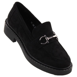 Sergio Leone SK455A Moccasins Black s ozdobou černý