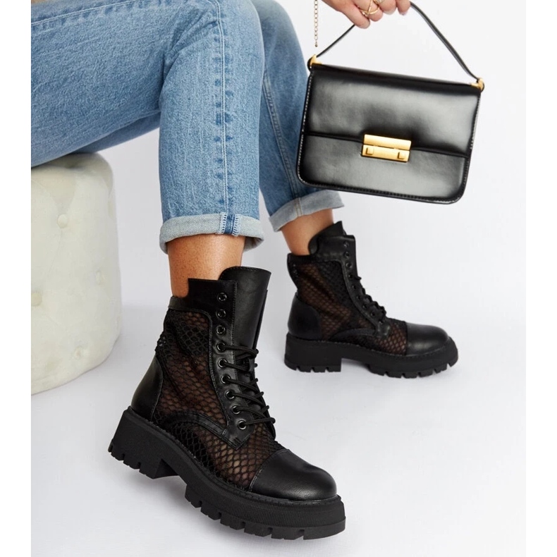 D/CEO Černé průhledné holínky Waldeck černá