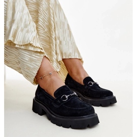 D/CEO Černé kožené mokasíny Vinceza černý