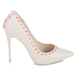 Vices New Collection Béžové vysoké podpatky béžový Vices New Collection Béžové vysoké podpatky béžový