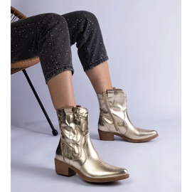 D/CEO Golden Boots Dámské kovbojské boty na kovovém příspěvku Madeira zlatý D/CEO Golden Boots Dámské kovbojské boty na kovovém příspěvku Madeira zlatý