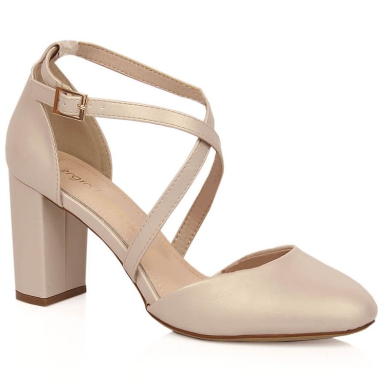 Heels Sergio Leone SK248D BEIGE béžový