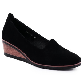 Boty na klínech Sumiemin Black Potocki SZ12276 černý