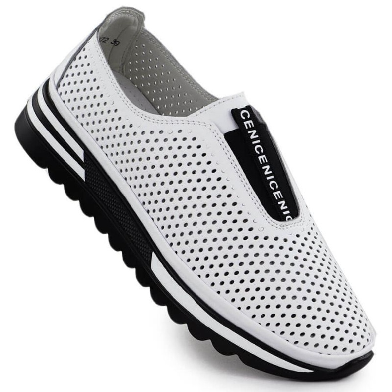 S.Barski Openwork Sports Shoes S. Barski LR51-672 WHITE bílý S.Barski Openwork Sports Shoes S. Barski LR51-672 WHITE bílý