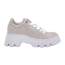 Sneakers Sportovní boty na stříbrné platformě Chebello 4632 stříbrný