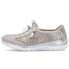 Rieker L32P6-90 Silver Openwork Sports Boty stříbro