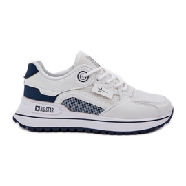 Big Star Tenisky tenisky tenisky Velká hvězda NN274A103 Hi-poly System White and Navy Blue bílý