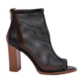 Sandály na sloupu s černým svrškem černá Sandály na sloupu s černým svrškem černá