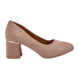 Ekologická pumpy na tmavě velikosti béžový