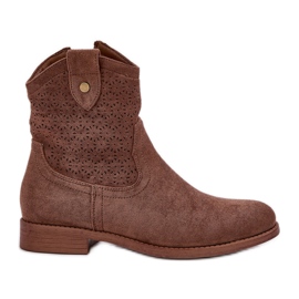 S.Barski Boots Flo jsou podpatky S. Barski Hy51-063 Brown hnědý