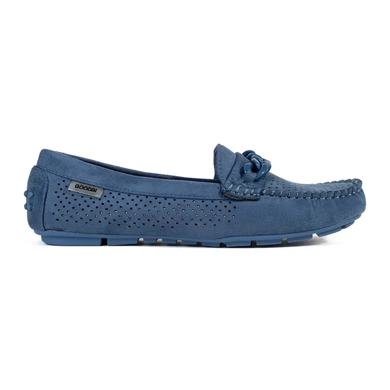 Goodin Blue Openwork Dámské semišové mokamaty modrý