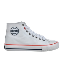 Big Star Sneakers Dámské vysoké boty Velká hvězda NN274660 WHITE bílý