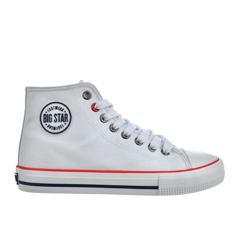 Big Star Sneakers Dámské vysoké boty Velká hvězda NN274660 WHITE bílý