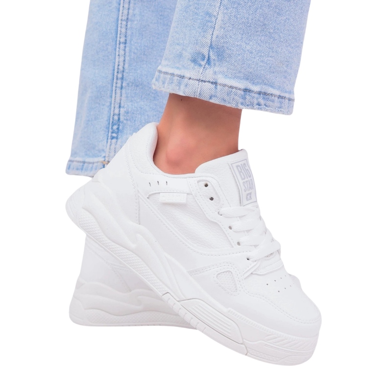 Big Star Sneakers Dámské boty Velká hvězda NN274667 WHITE bílý