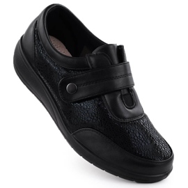 Dámská pohodlná bota s suchým zipem Black UNISOFT 9022 černá
