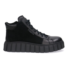 Dámská kožená bota Pollonus Black Face 5-1575-004 černý