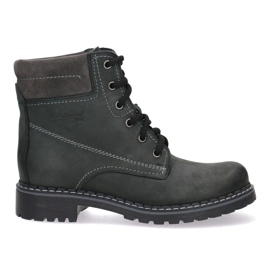 Polbut Kožená kožená bota Pollonus Black 5-0739-015 černý