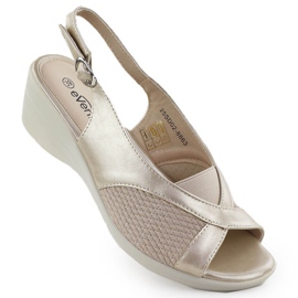 Evento Dámské sandály pro pohodlné Beige Eveno 8863 béžový