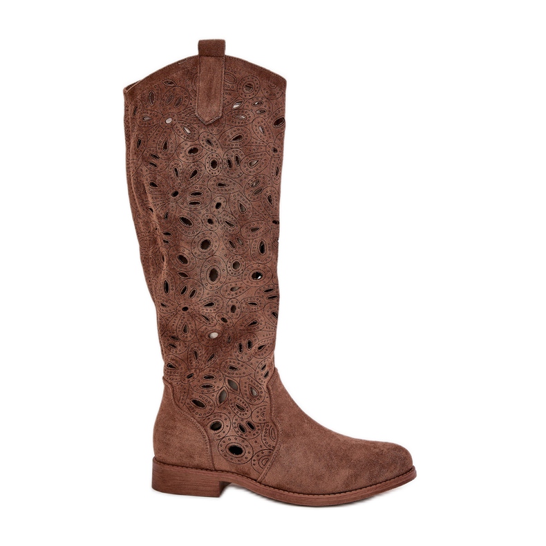 S.Barski Openwork Flat Heels Hy51-176 Hnědá hnědý S.Barski Openwork Flat Heels Hy51-176 Hnědá hnědý