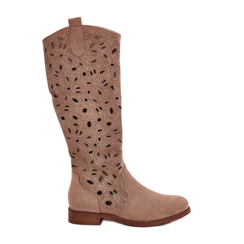 S.Barski Openwork Flat Heels Hy51-176 BEIGE béžový