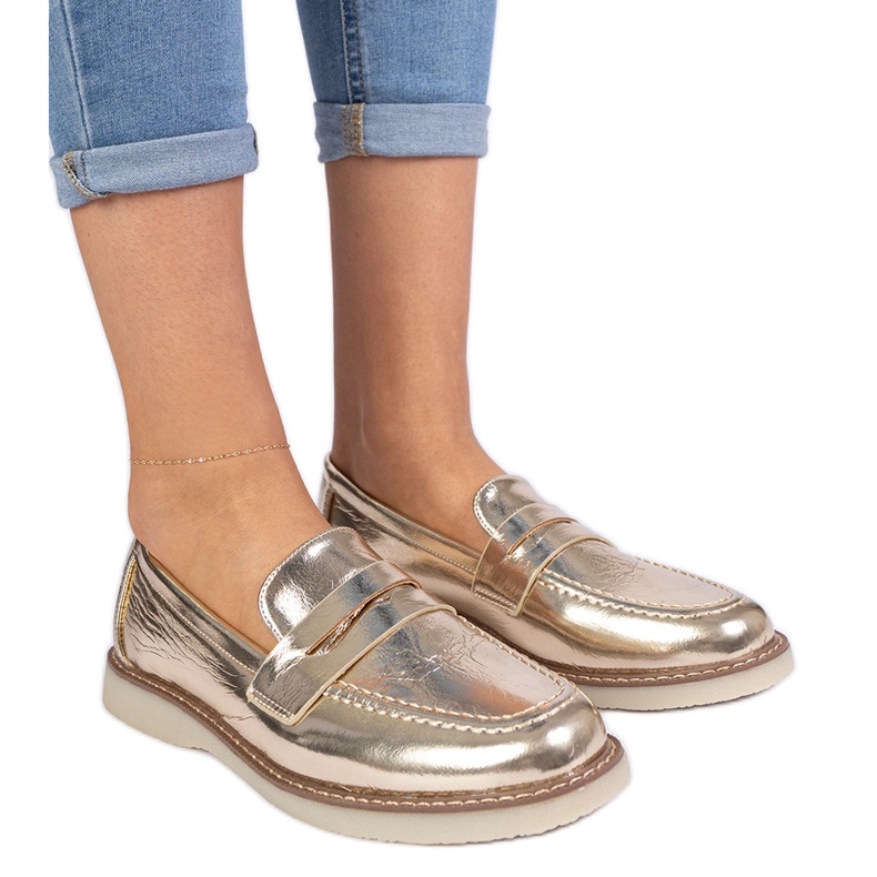 Golden Classic Women's Loafers zlatý