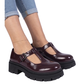 Burgundské boty na ekologické platformě červené Burgundské boty na ekologické platformě červené