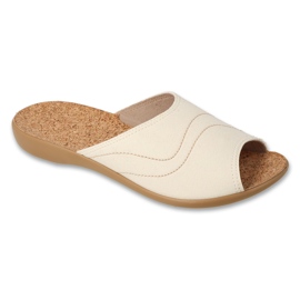 Dámské pantofle Befado PU 254D165 Cork Insert béžový