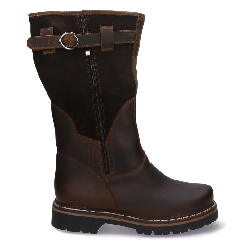 Trvalé taktické boty-Myśliwskie Leather Baribal Pollonus Brown 6-0104-003 Crazy hnědý hnědý Trvalé taktické boty-Myśliwskie Leather Baribal Pollonus Brown 6-0104-003 Crazy hnědý hnědý