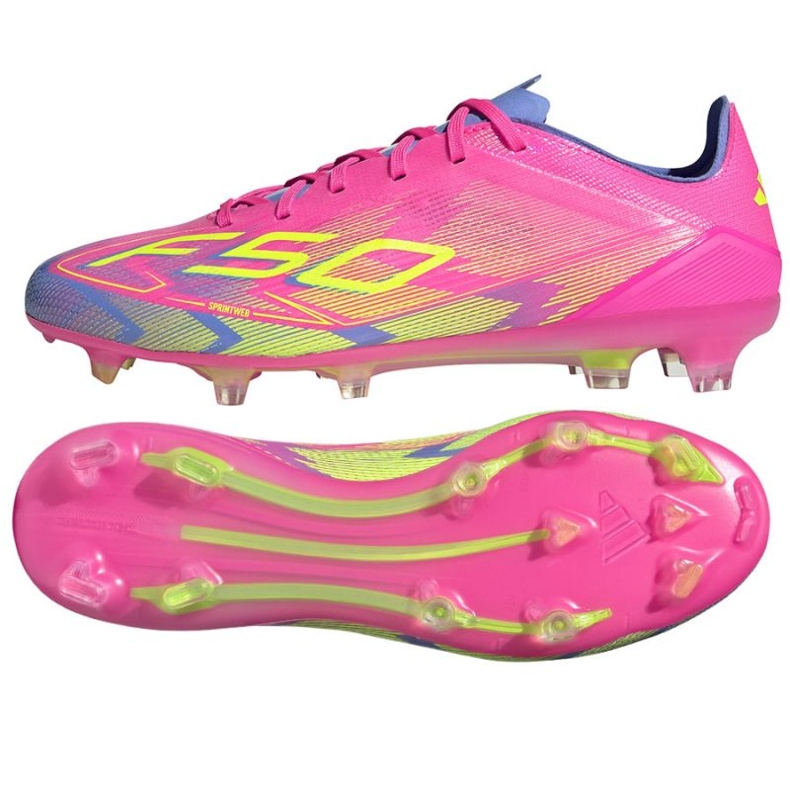 Adidas F50 Pro FG/MG JH6419 Růžové fotbalové boty růžový