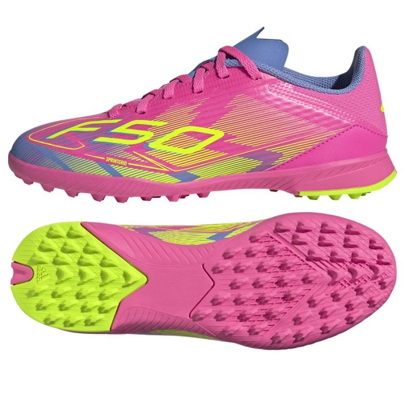 Adidas F50 League IE3755 Růžové fotbalové boty růžový