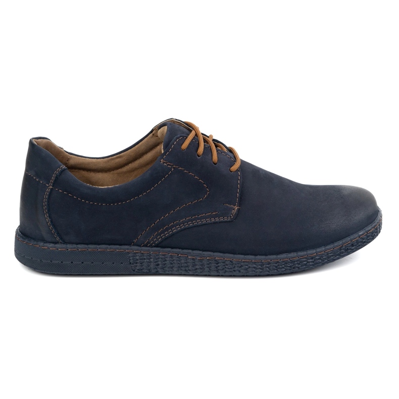 KOMODO Pánské kožené boty příležitostné 933/2 Navy Blue modrý