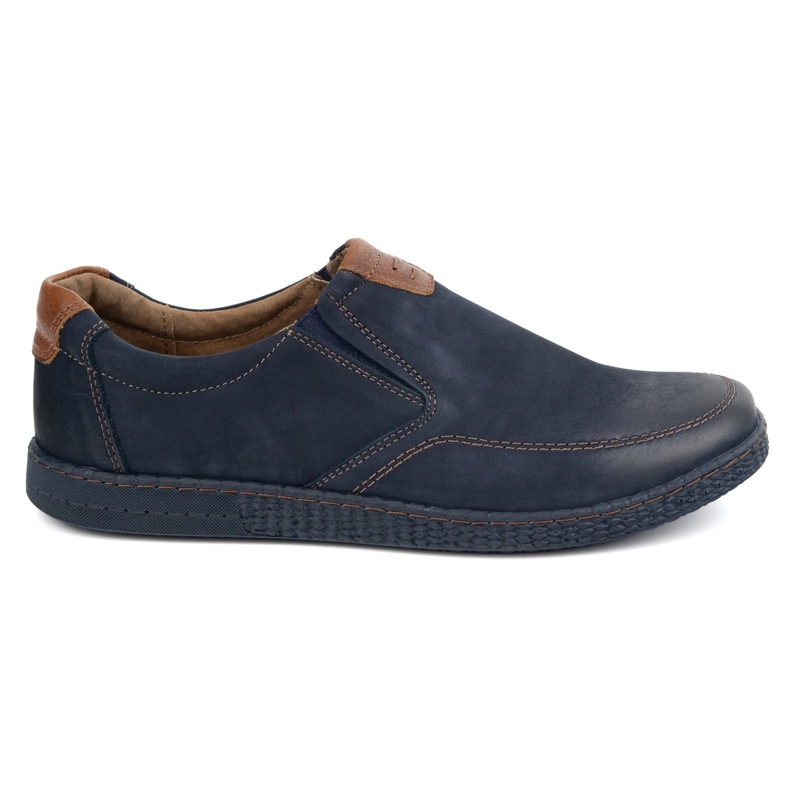 KOMODO Pánské kožené boty příležitostné 854/2 Navy Blue modrý
