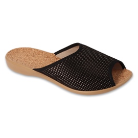 Dámské pantofle Befado PU 254D159 Cork Insert černý