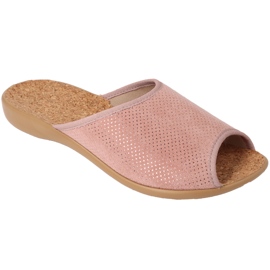 Dámské pantofle Befado PU 254D160 Cork Insert růžový