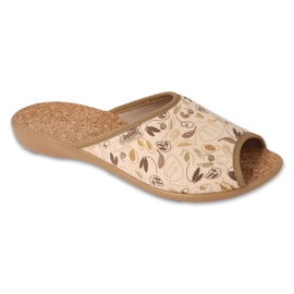 Dámské pantofle Befado PU 254D163 Cork Insert Beige béžový