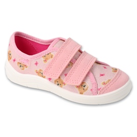 Befado Pink dětské pantofle 772Y018 u medvídka růžový