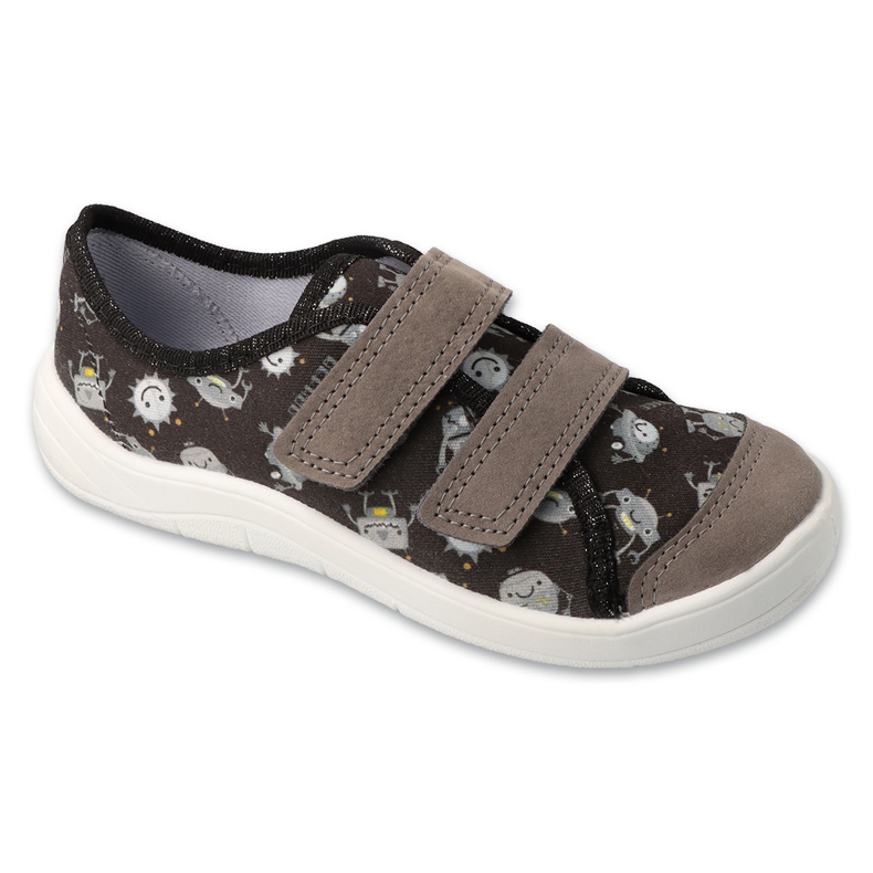 Befado baby pantofle černé 772y019 v kosmických tvorech černá