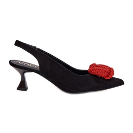 Suede Elegantní čerpadla na Chebello 4666 Black Szpilka černá