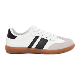 Tenisky s nízkými dámskými tenisky s ekologickou koženou bílou bílý