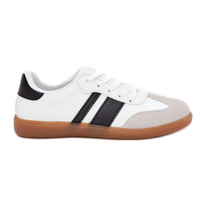 Tenisky s nízkými dámskými tenisky s ekologickou koženou bílou bílý