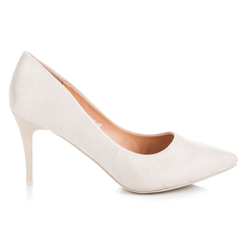 Ideal Shoes Semišové vysoké podpatky hnědý